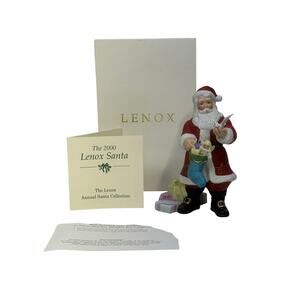 Lenox 2000 Santa Claus, Dove and Christmas Stocking Figurine in Original Box